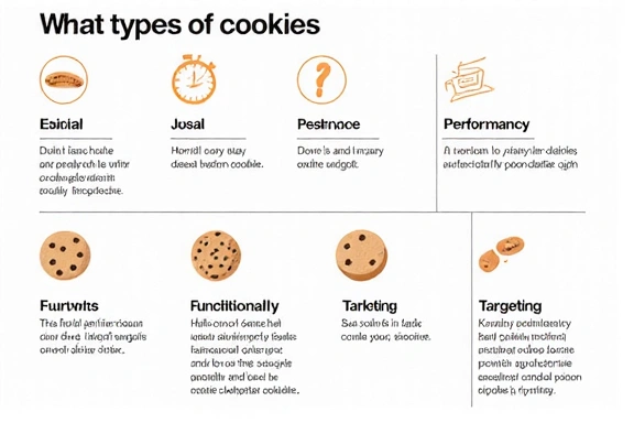 Diagram ng iba't ibang uri ng cookies at kanilang function